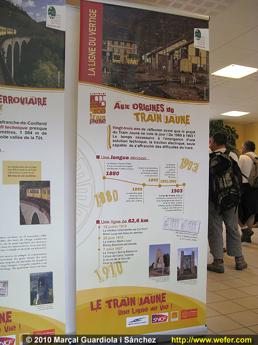 Exposició a l'interior de l'estació de La Cabanasse