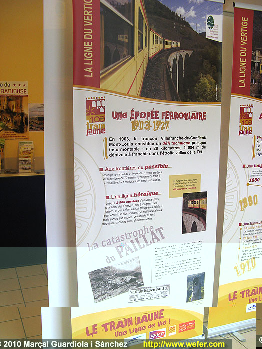 Exposició a l'interior de l'estació de La Cabanasse