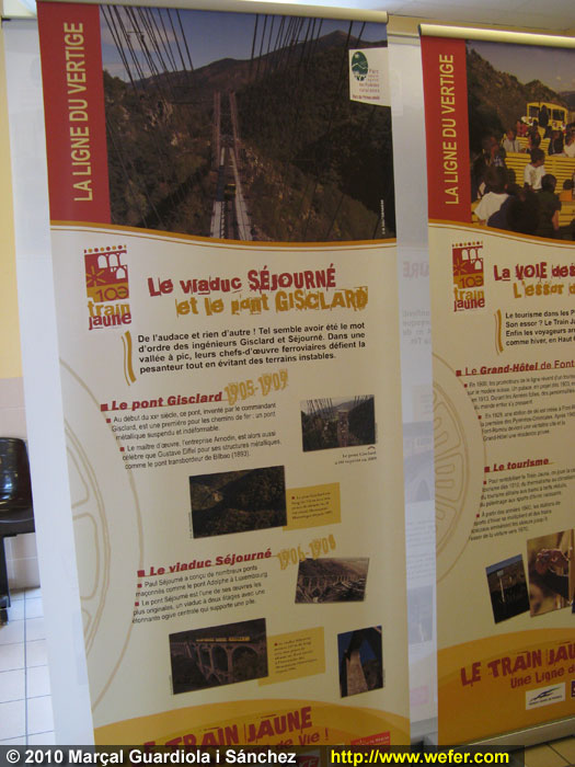 Exposició a l'interior de l'estació de La Cabanasse