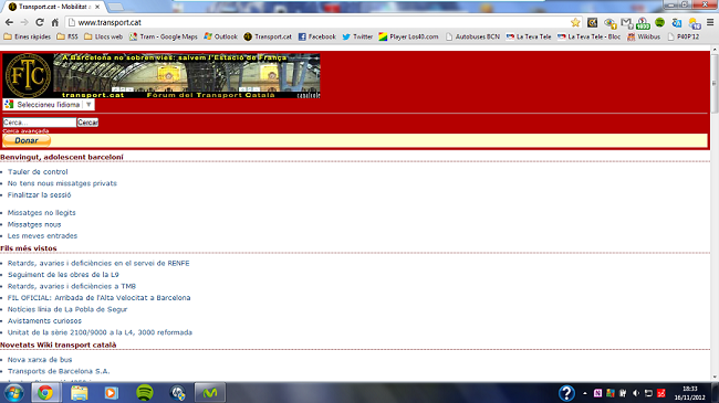 "De vegades, quan accedeixo al fòrum la pàgina principal em surt tot text, perd el format"