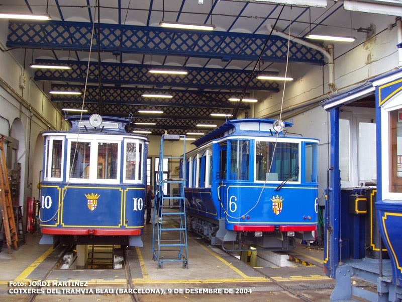 Cotxeres Tramvia Blau. Autor desconegut. Arxiu Brill ROF